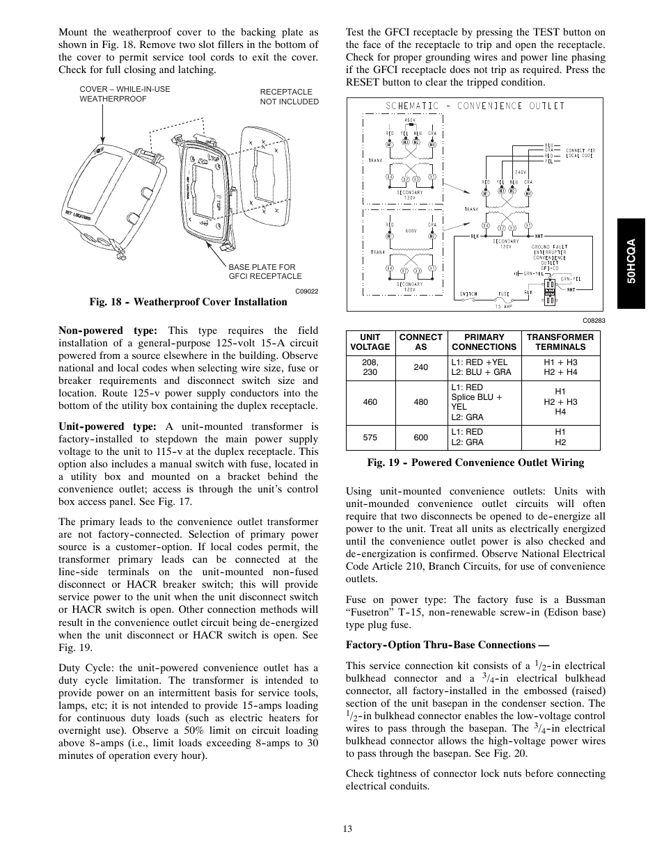Carrier 50HCQA User Manual | Page 13 / 44