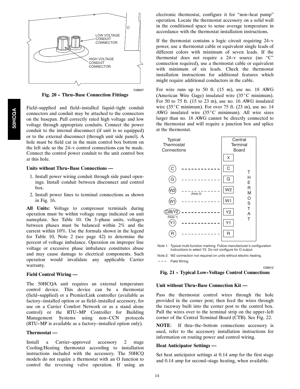 Carrier 50HCQA User Manual | Page 14 / 44