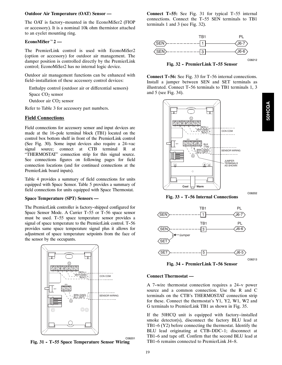 Field connections | Carrier 50HCQA User Manual | Page 19 / 44