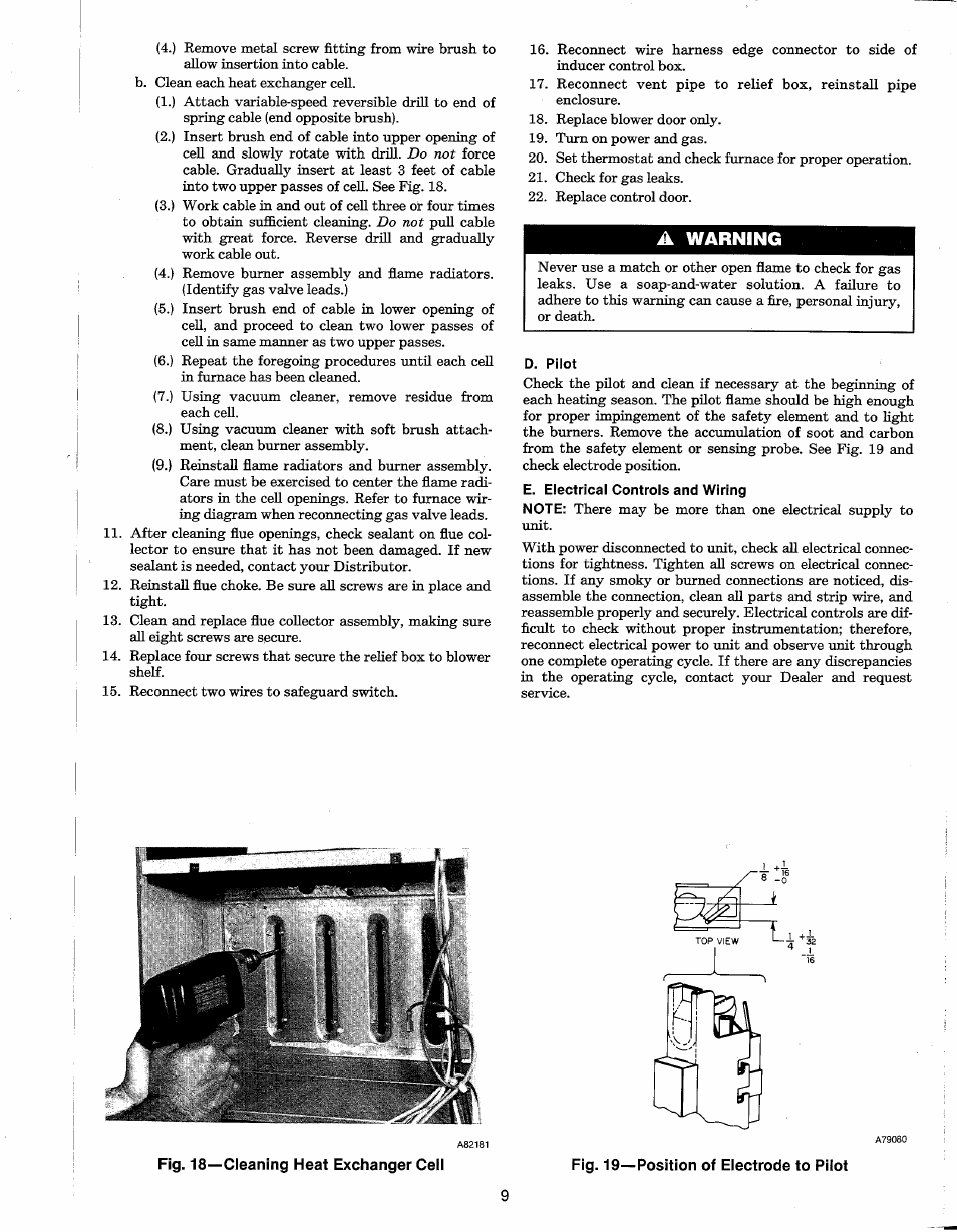 A warning, D. pilot | Carrier 58DHL User Manual | Page 9 / 10