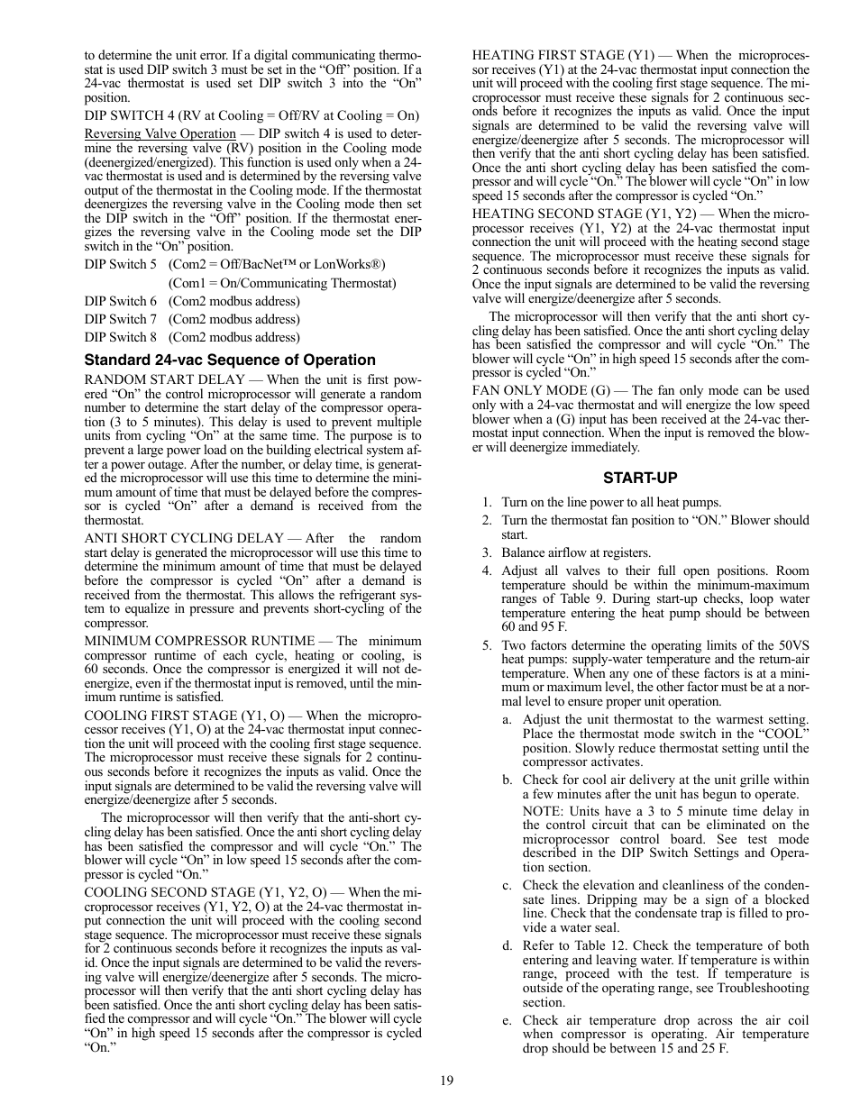 Carrier AQUAZONE 50VS User Manual | Page 19 / 24