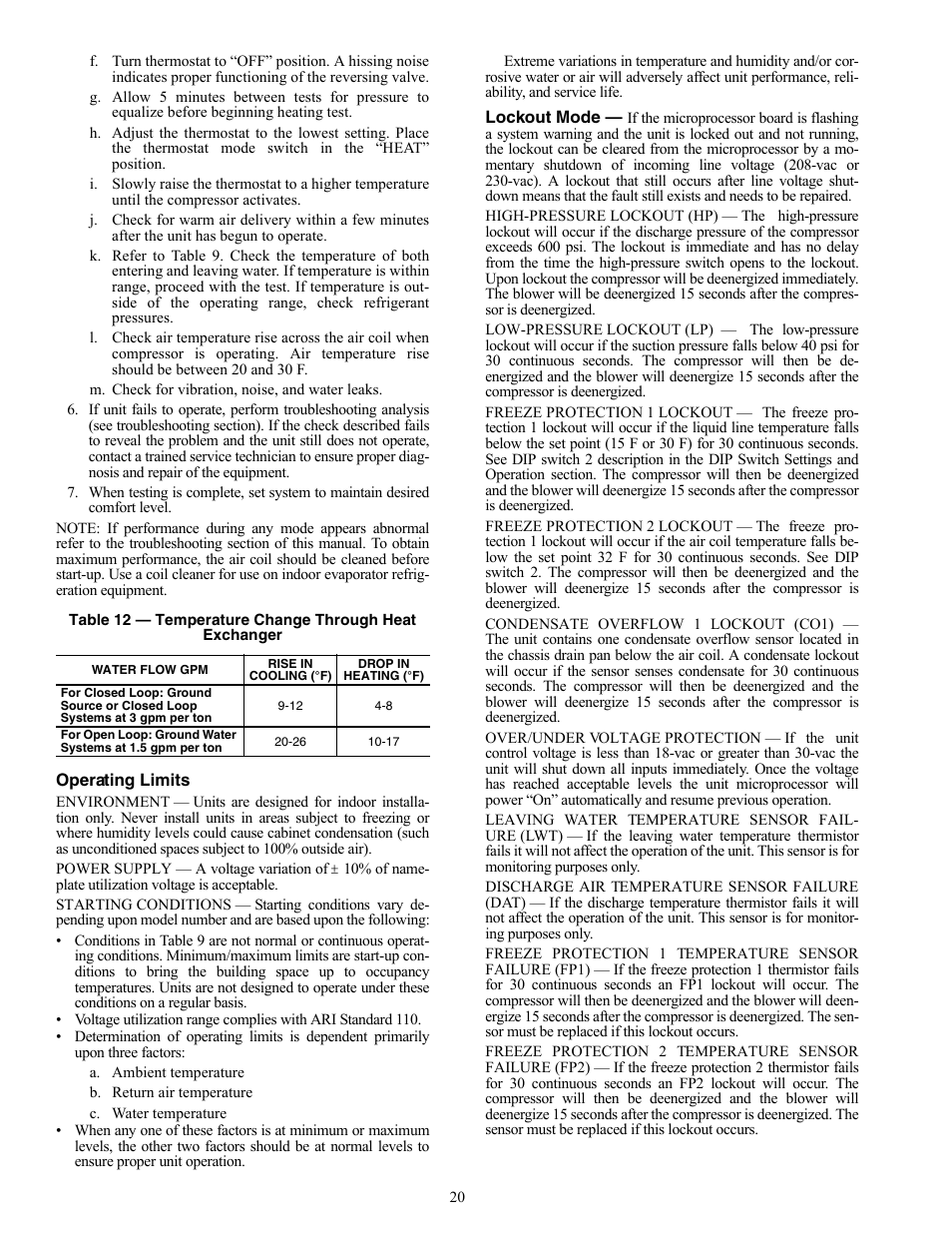 Carrier AQUAZONE 50VS User Manual | Page 20 / 24