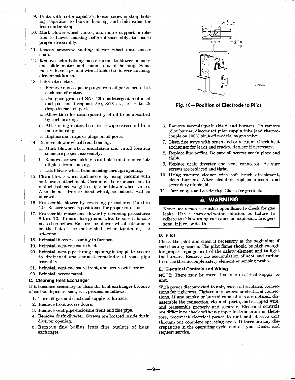 A warning, D. pilot | Carrier 58DP User Manual | Page 10 / 10