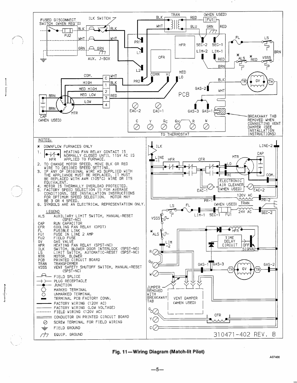 Fig. 11—wiring diagram (match-iit piiot) | Carrier 58DP User Manual | Page 6 / 10