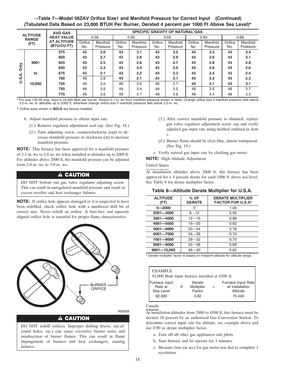 Carrier WEATHERMAKER 8000 58ZAV User Manual | Page 18 / 24