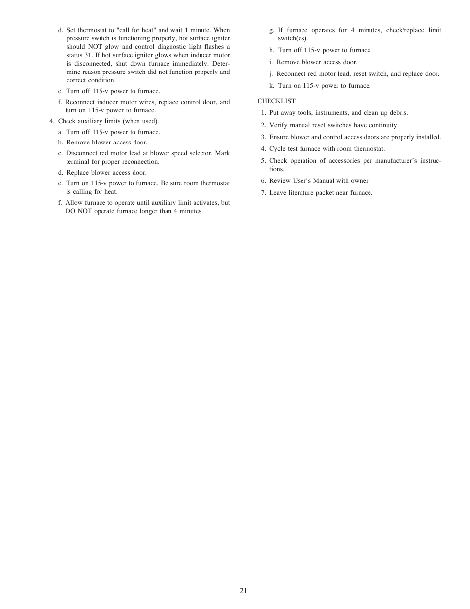 Carrier WEATHERMAKER 8000 58ZAV User Manual | Page 21 / 24