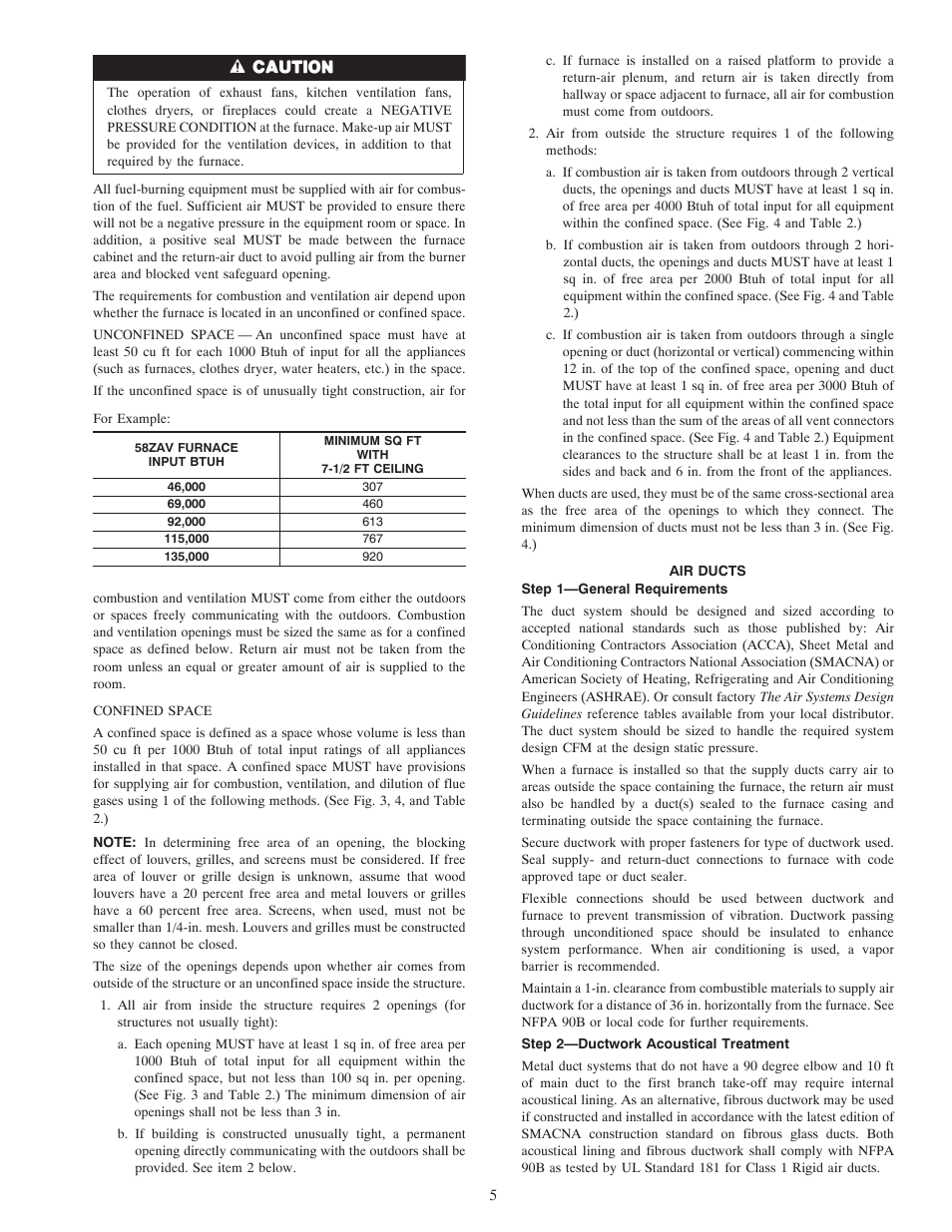 Carrier WEATHERMAKER 8000 58ZAV User Manual | Page 5 / 24