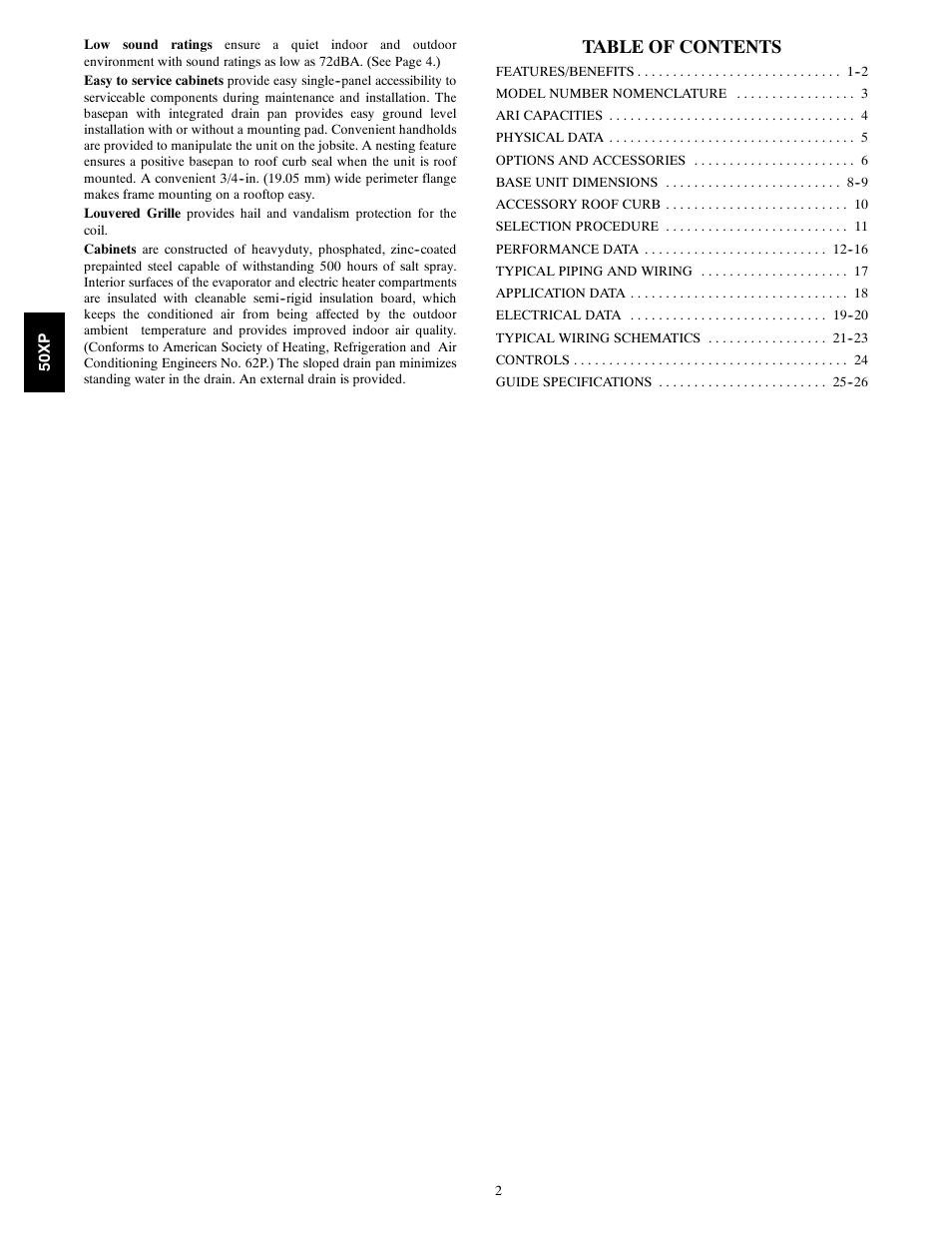 Carrier 50XP User Manual | Page 2 / 24
