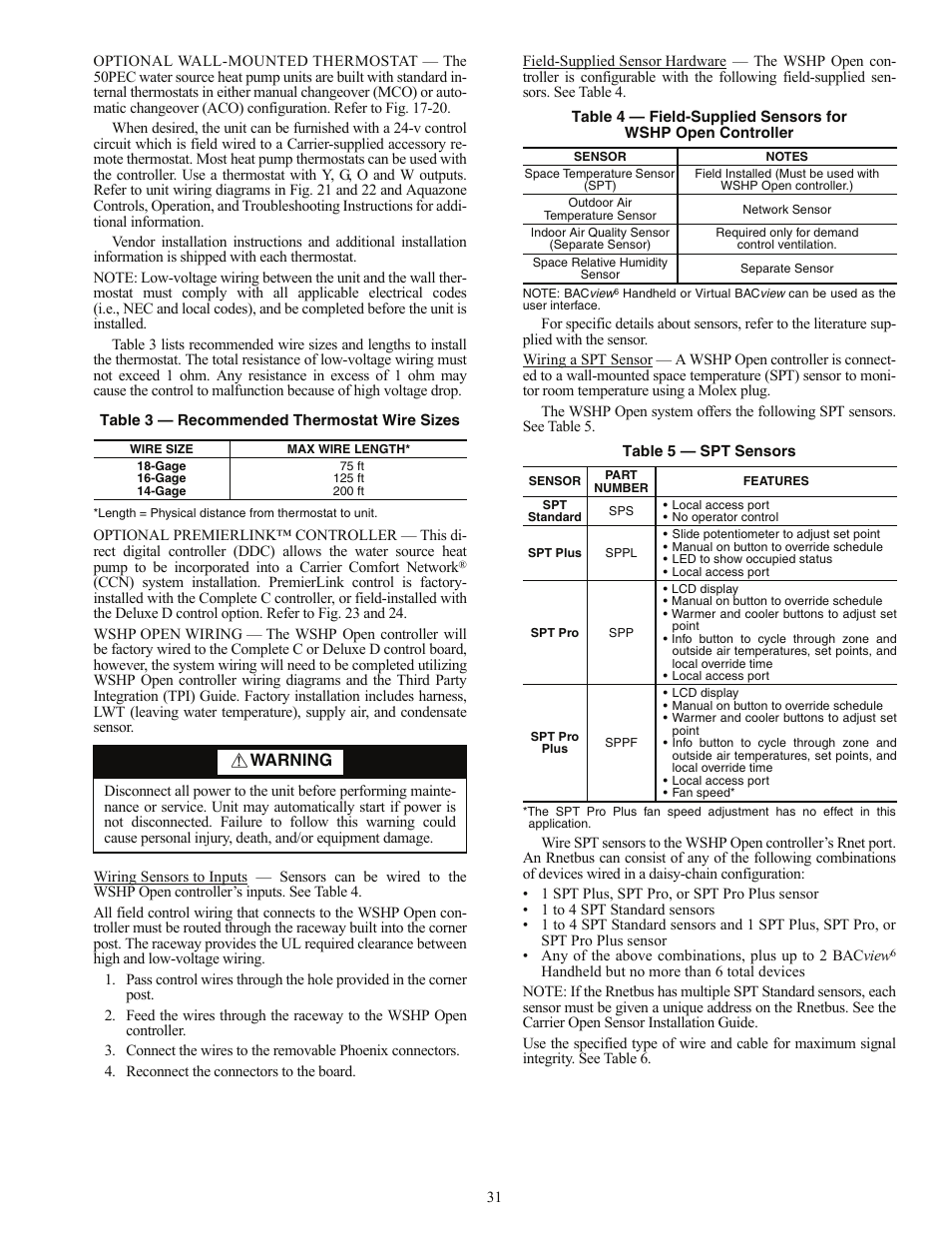 Carrier AQUAZONE 50PEC09-18 User Manual | Page 31 / 60