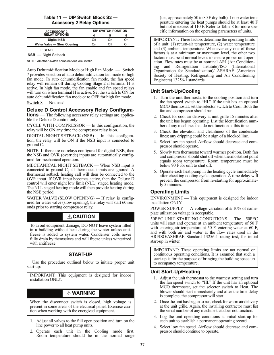 Carrier AQUAZONE 50PEC09-18 User Manual | Page 37 / 60