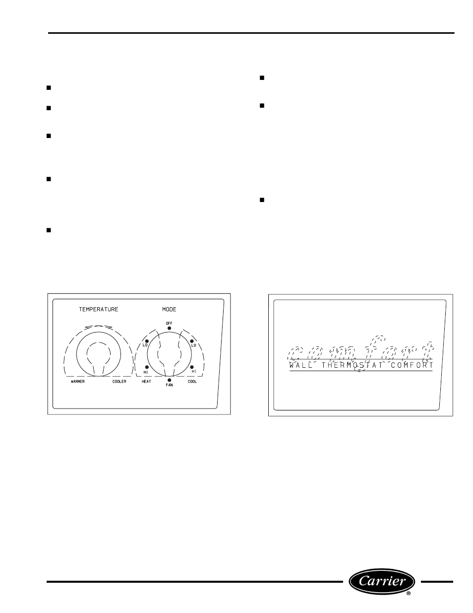 Non-user adjustable controls | Carrier P User Manual | Page 23 / 52