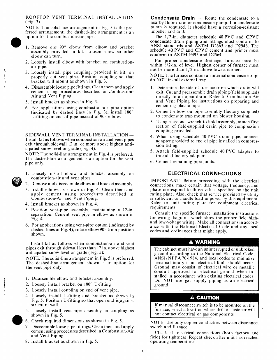 Electrical connections | Carrier 58SX040 User Manual | Page 5 / 8