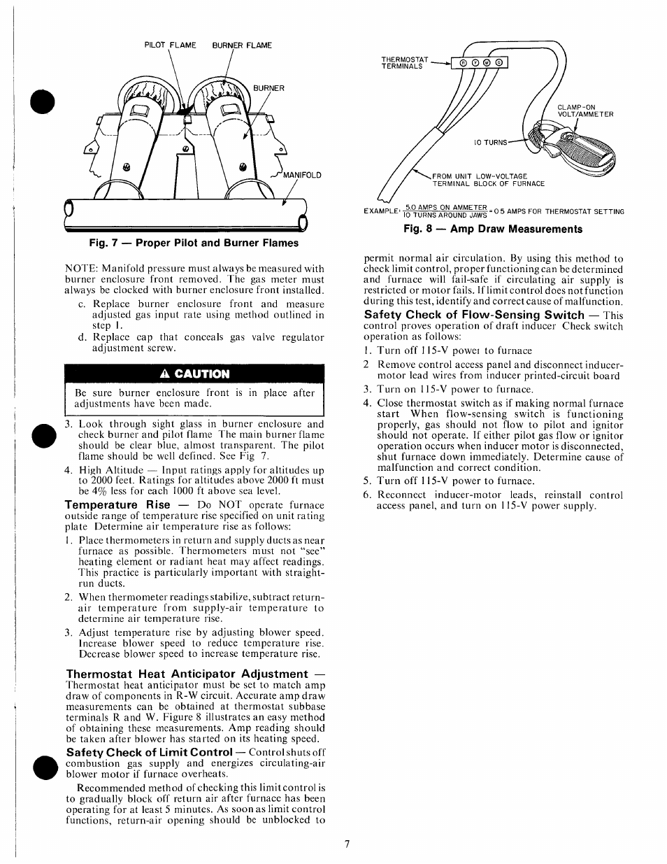 Thermostat heat anticipator adjustment | Carrier 58SX040 User Manual | Page 7 / 8