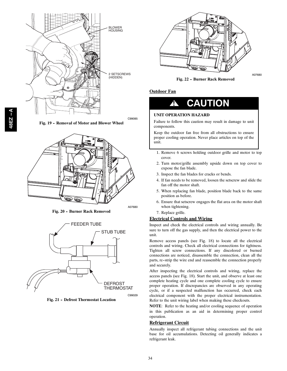 Caution | Carrier 48EZ(N)-A User Manual | Page 34 / 41