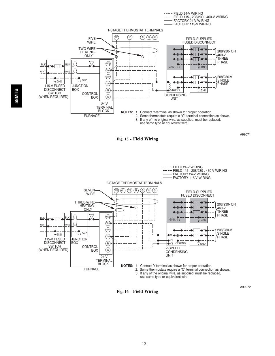 Field wiring, Field wiring 58mtb | Carrier 58MTB User Manual | Page 12 / 18