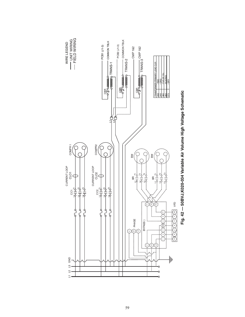 Field wiring | Carrier OMNIZONE 50BV020-064 User Manual | Page 59 / 68