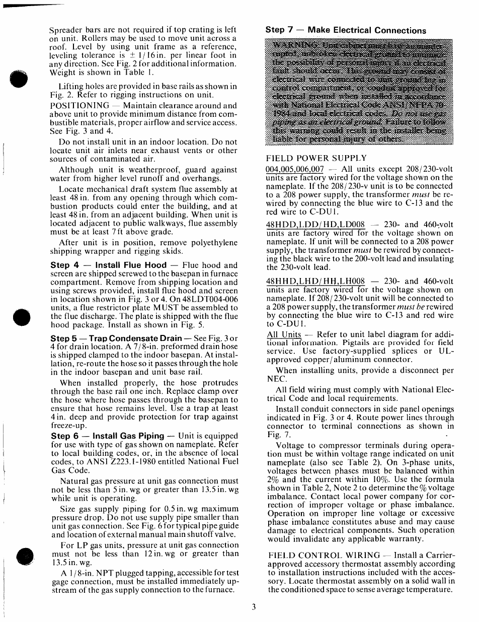 Step 7 — make electrical connections | Carrier 48HDT User Manual | Page 3 / 26