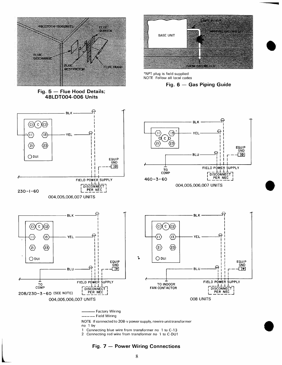 I um, I—dn, Fig. 6 — gas piping guide | Carrier 48HDT User Manual | Page 8 / 26