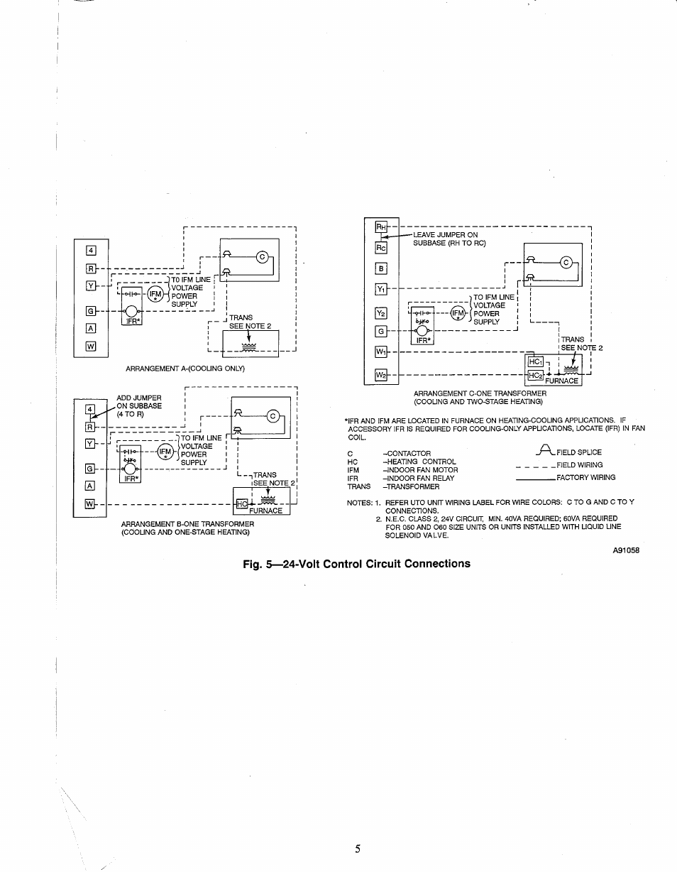 Fig. 5—24-volt control circuit connections | Carrier 38TMA User Manual | Page 5 / 6