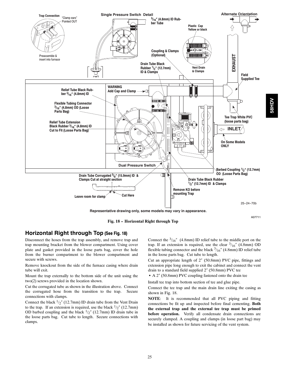 Horizontal right through top | Carrier DIRECT VENT 4 58HDV User Manual | Page 25 / 52