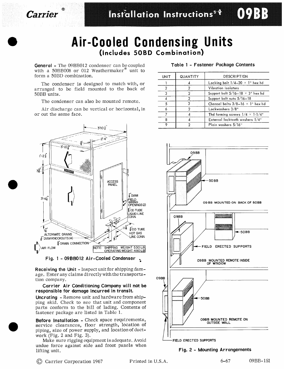 Carrier 09BB User Manual | 6 pages