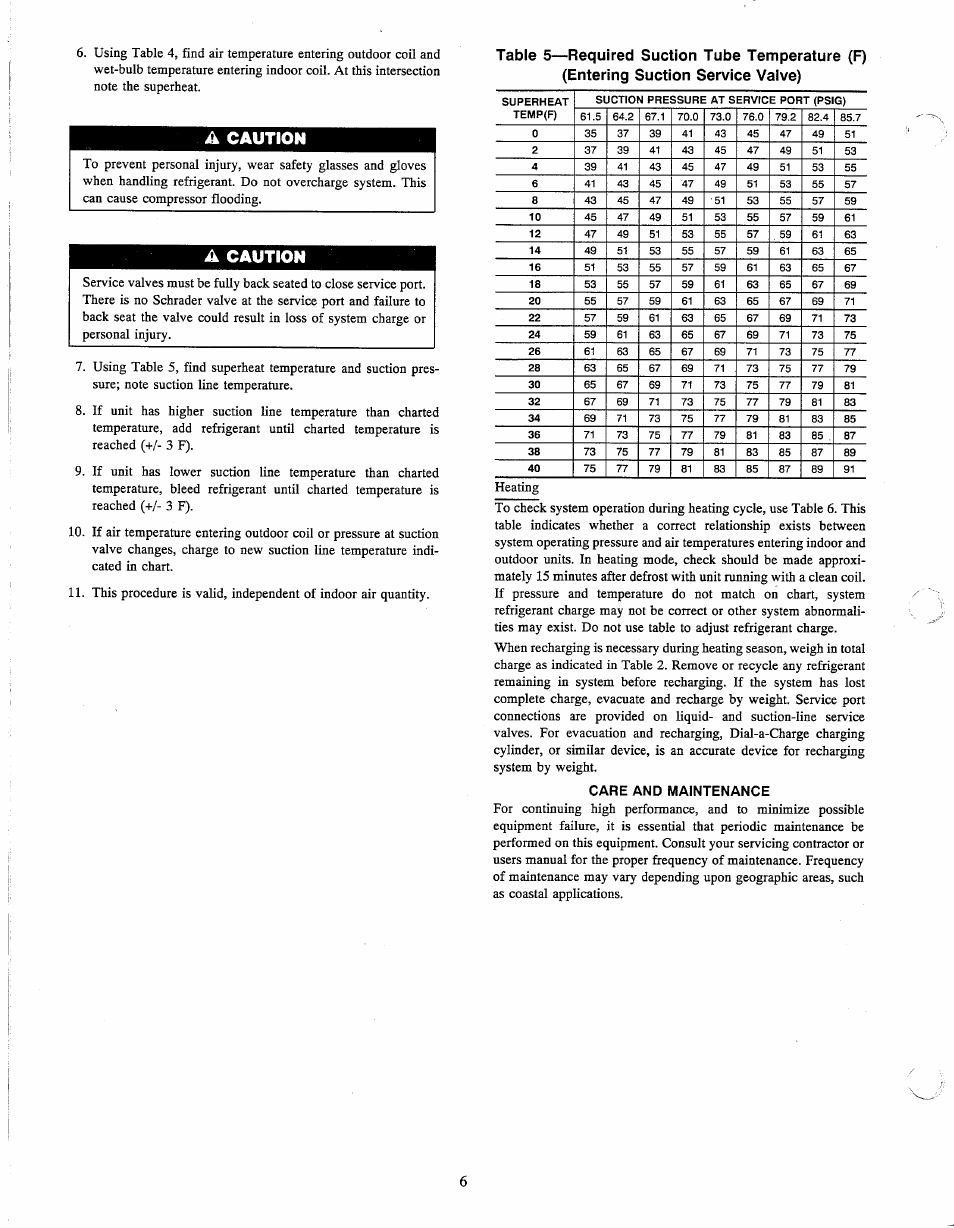 A caution | Carrier 38QRA User Manual | Page 6 / 8