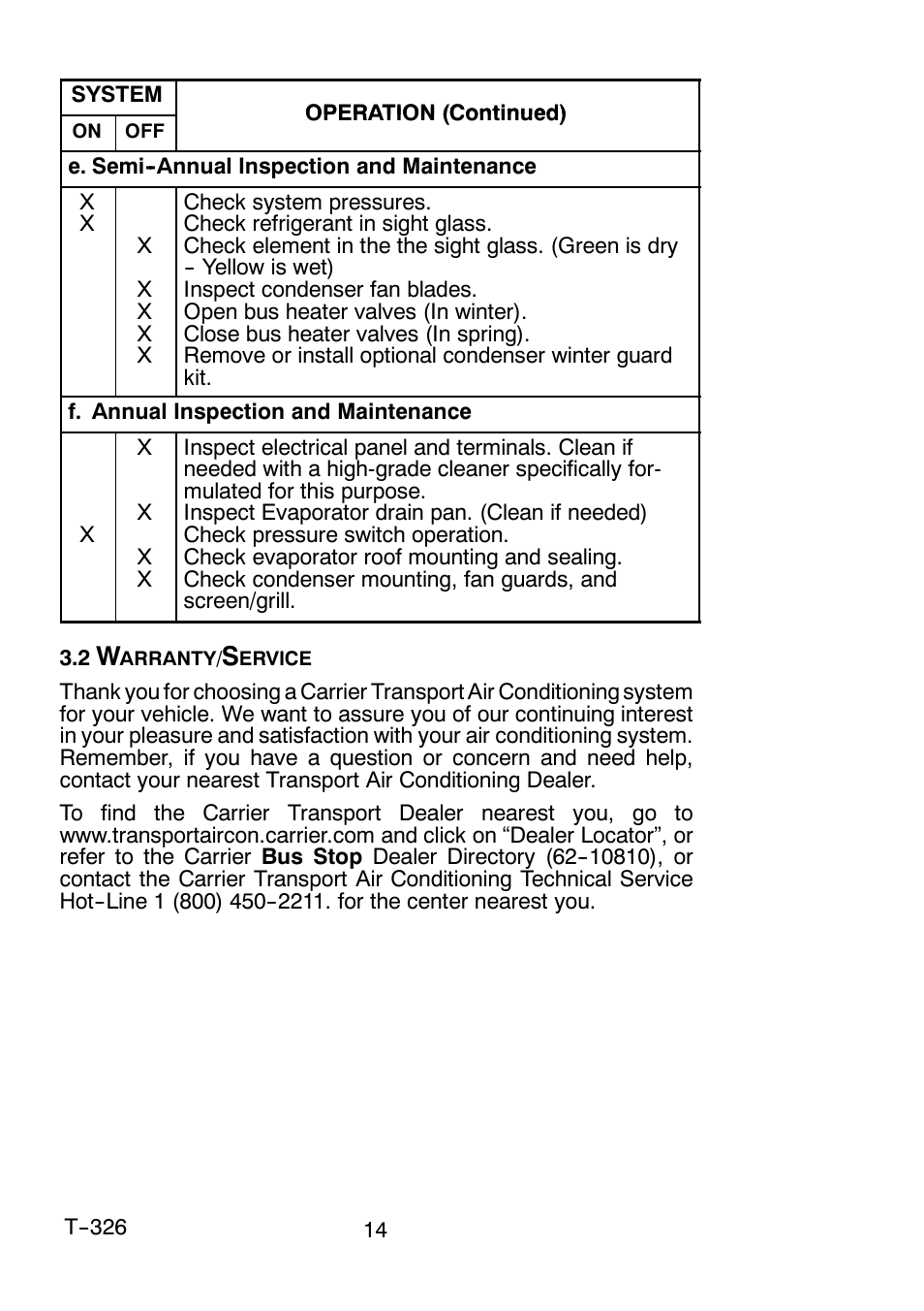 Carrier T-326 User Manual | Page 16 / 19