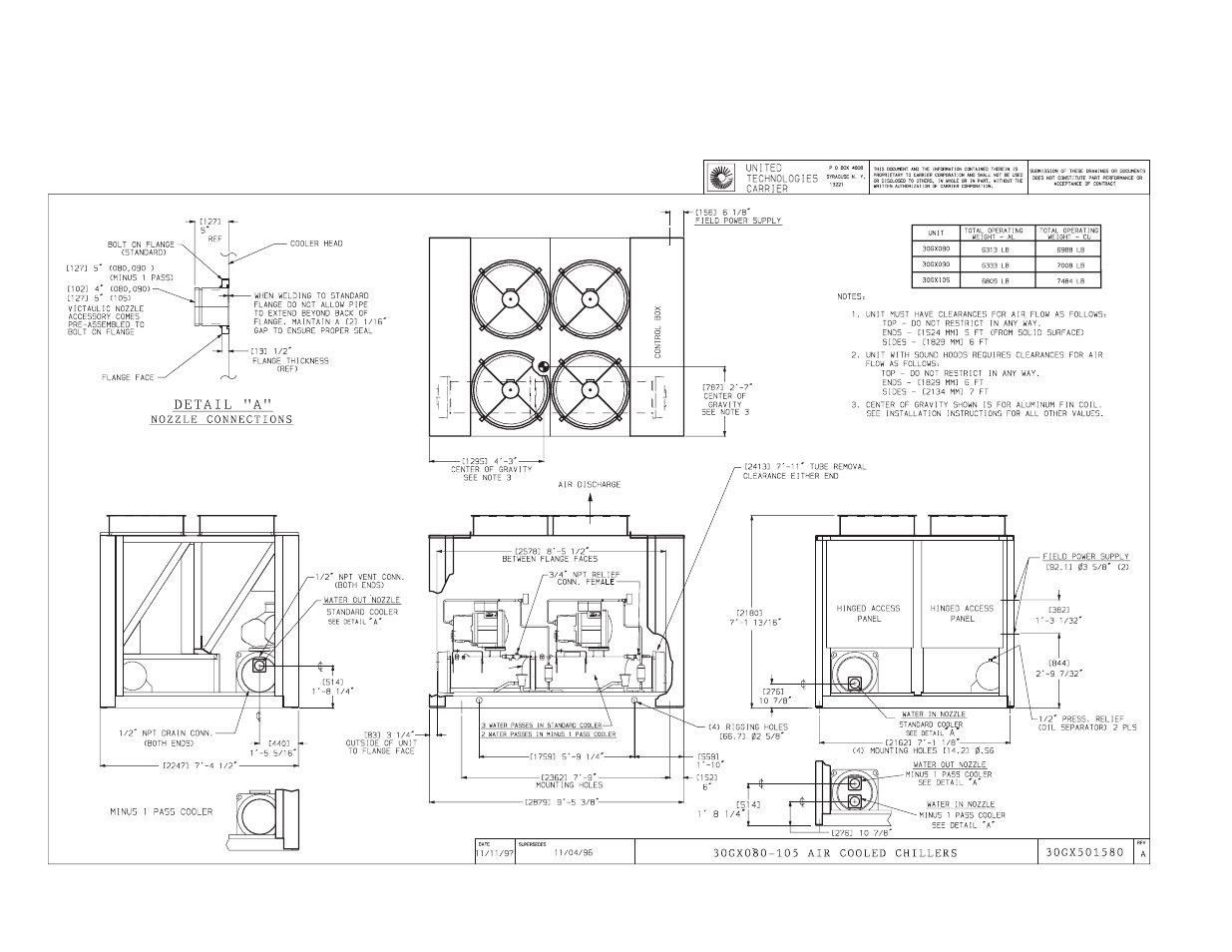 Certified dimension print | Carrier 30GX080-265 User Manual | Page 3 / 12