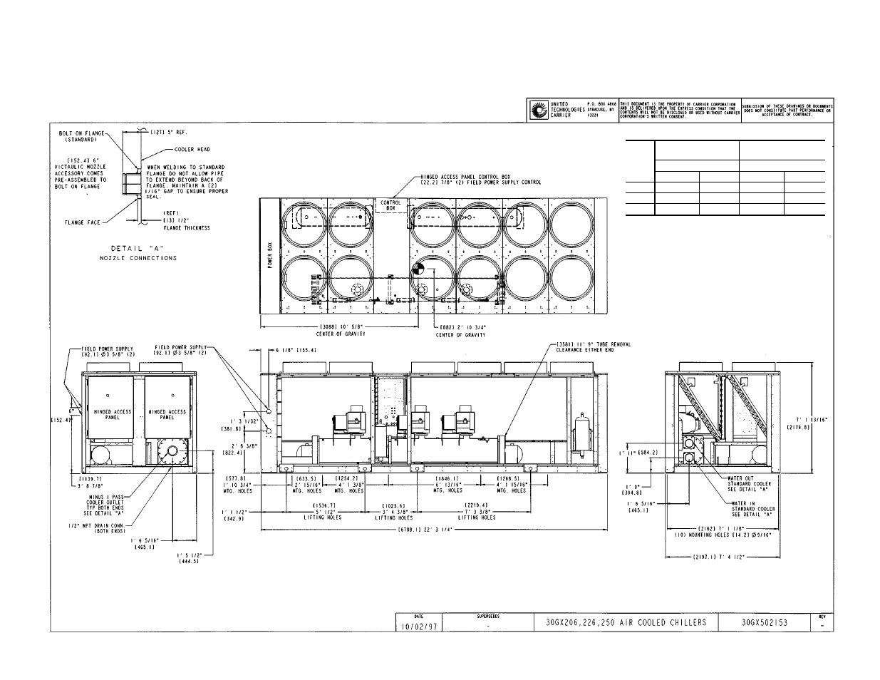 Certified dimension print | Carrier 30GX080-265 User Manual | Page 9 / 12