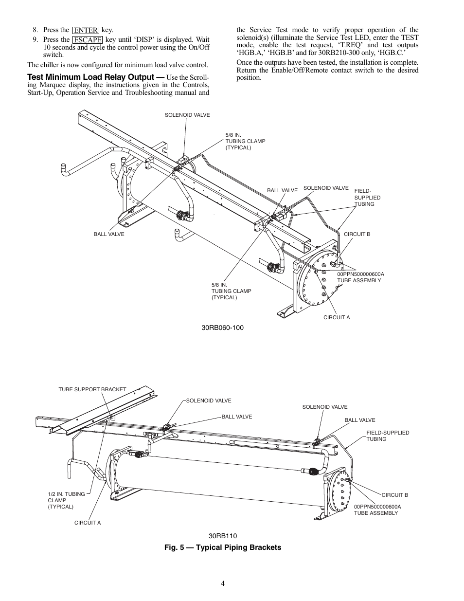 Test minimum load relay output | Carrier MINIMUM LOAD CONTROL ACCESSORY 30RB060-390 User Manual | Page 4 / 8