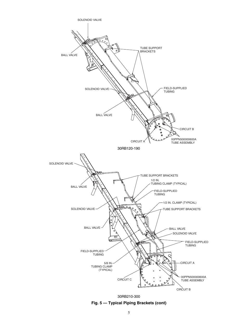 Fig. 5 — typical piping brackets (cont) | Carrier MINIMUM LOAD CONTROL ACCESSORY 30RB060-390 User Manual | Page 5 / 8