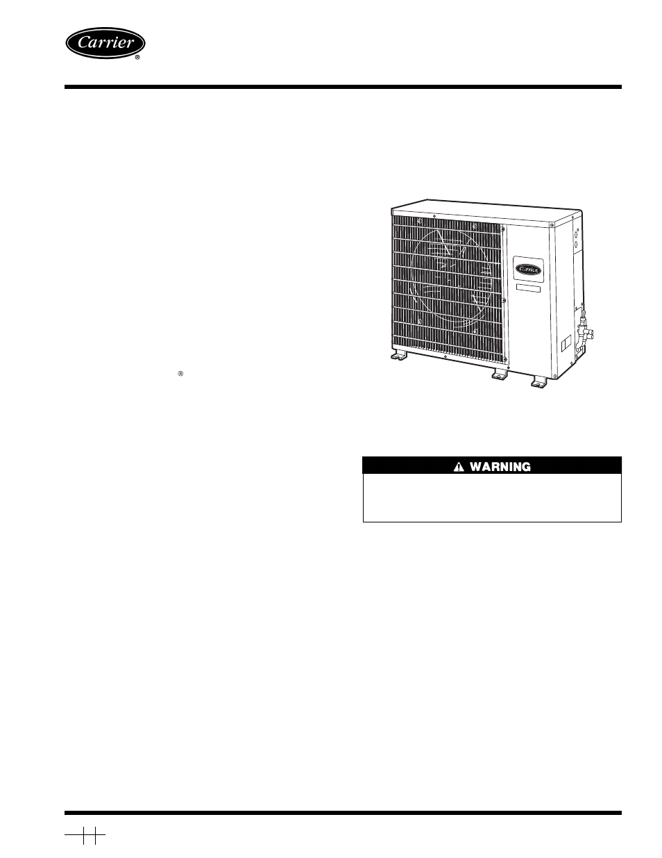Carrier 38HDL018-060 User Manual | 12 pages