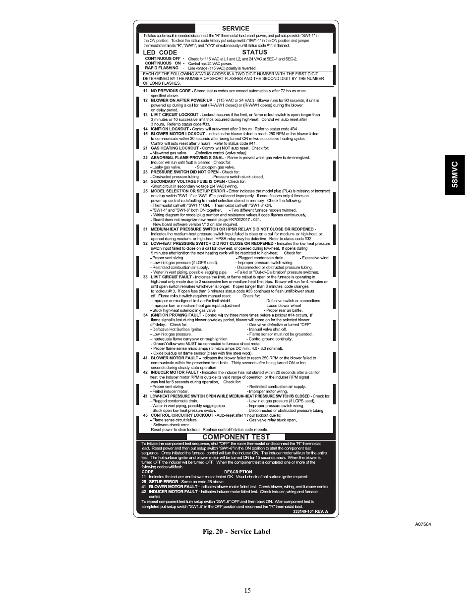 Carrier IDEALCOMFORT 58MVC User Manual | Page 15 / 20