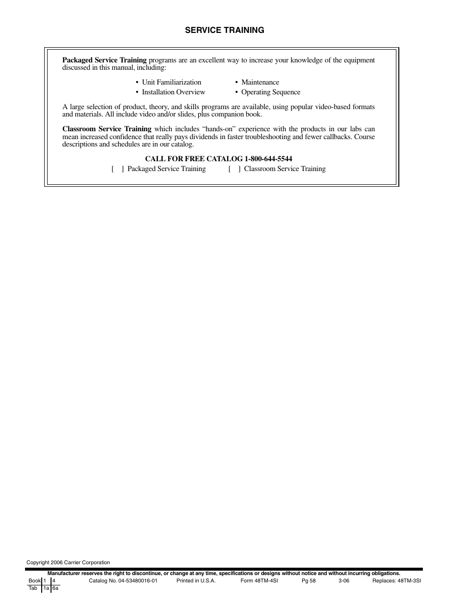 Service training | Carrier 48TM016-028 User Manual | Page 58 / 60