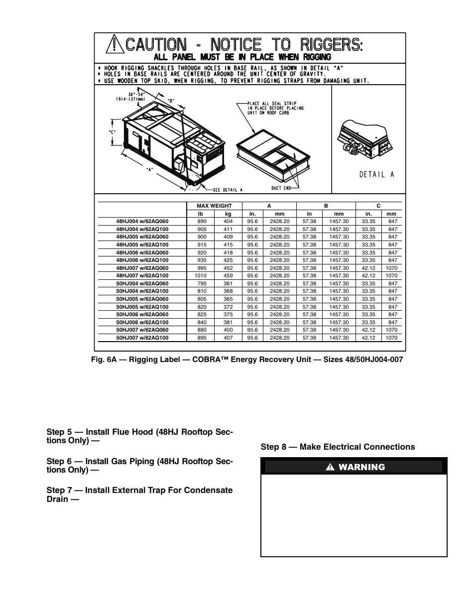 Step 8 — make electrical connections, In.) | Carrier COBRA 48/50HJ004-014 User Manual | Page 11 / 44