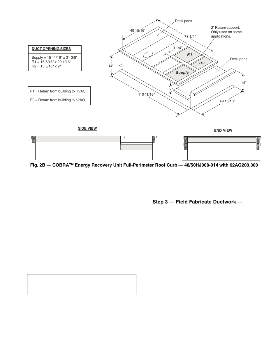 Step 3 — field fabricate ductwork | Carrier COBRA 48/50HJ004-014 User Manual | Page 3 / 44