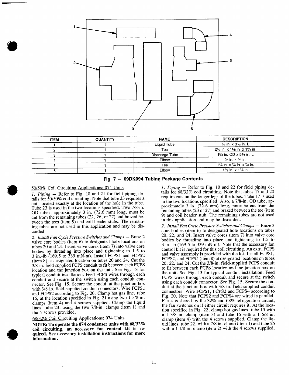 Fig. 7 — 09dk094 tubing package contents | Carrier 09DK054-094 User Manual | Page 11 / 35