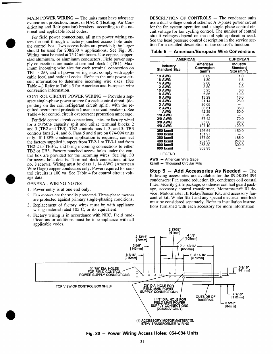 Step 5 — add accessories as needed — the, Step 5, Add accessories as needed | Carrier 09DK054-094 User Manual | Page 31 / 35