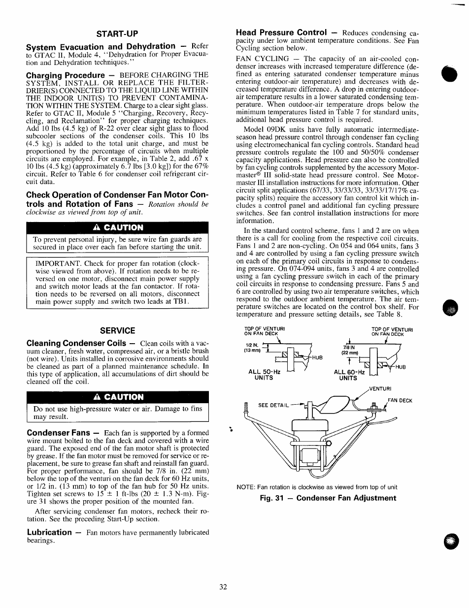 Start-up, Service | Carrier 09DK054-094 User Manual | Page 32 / 35