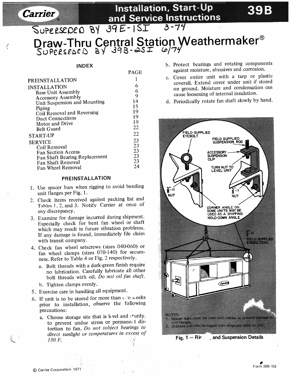 Carrier 39B User Manual | 24 pages