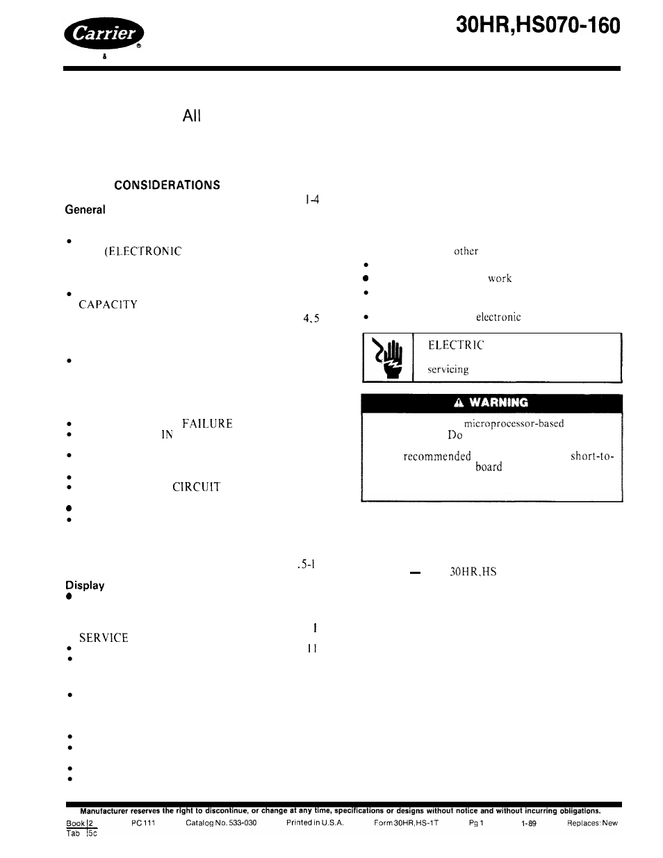 Carrier HS070-160 User Manual | 28 pages