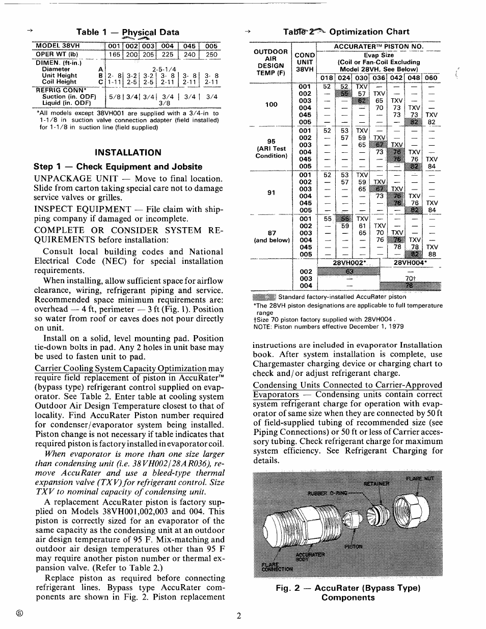 Installation | Carrier 38VH User Manual | Page 2 / 12