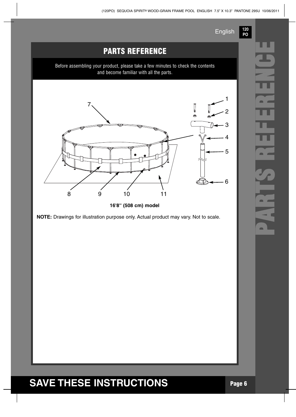 Pp aa rr tt ss rr ee ff ee rr ee nn cc ee | Intex 18 FT 8 IN X 53 IN SEQUOIA SPIRIT POOL 2012 User Manual | Page 6 / 27