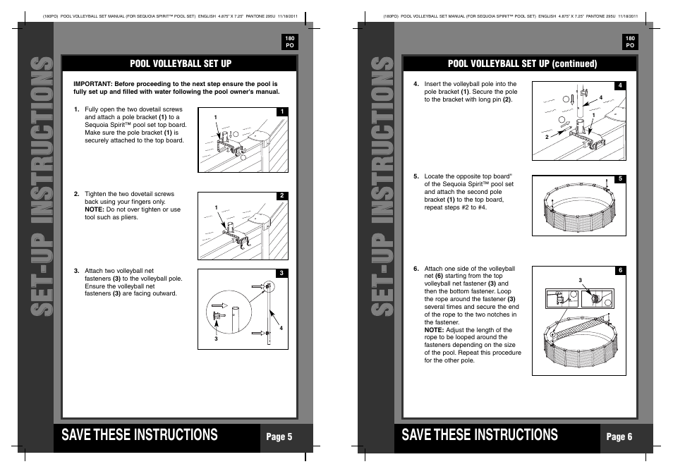 Intex Pool Volleyball Set for Sequoia Spirit Pool Set 2012 User Manual | Page 3 / 4