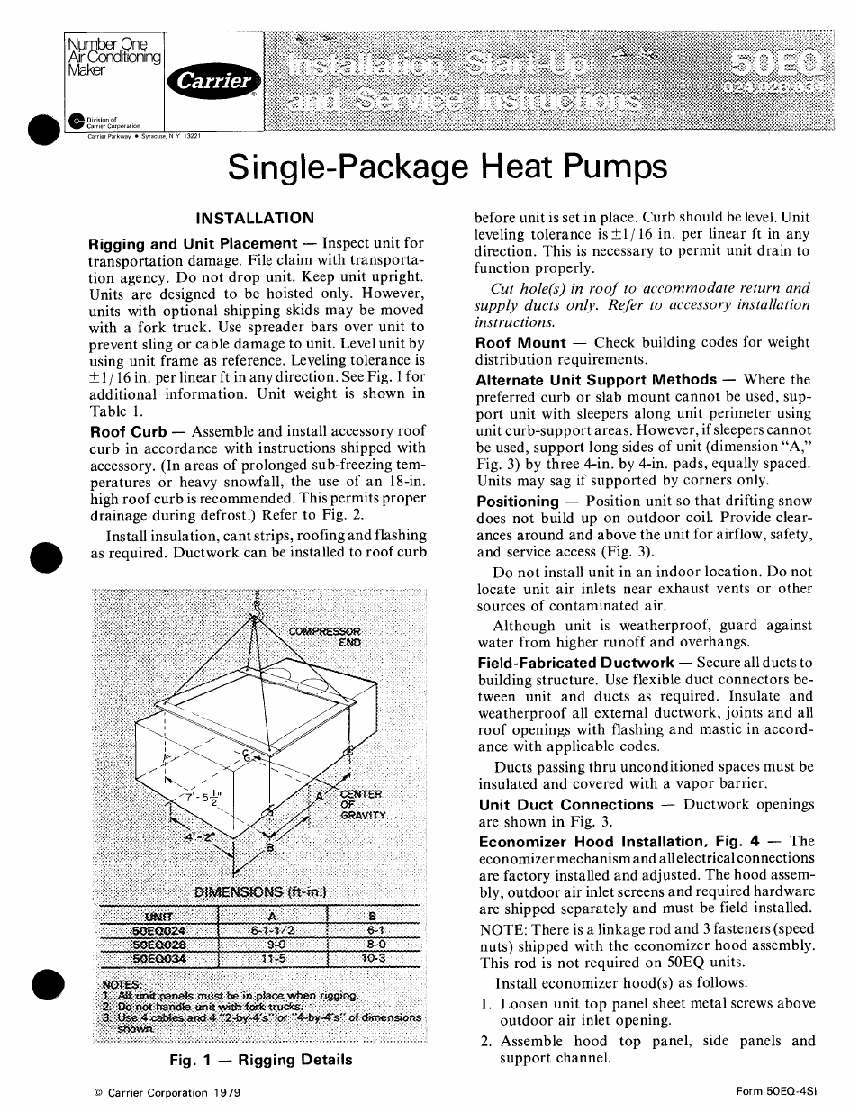 Carrier 50EQ User Manual | 16 pages