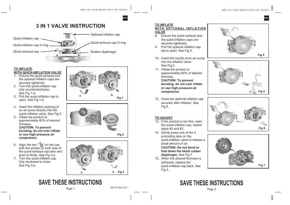 Intex JR. TWIN ROLL´N GO AIRBED KIT User Manual | 2 pages