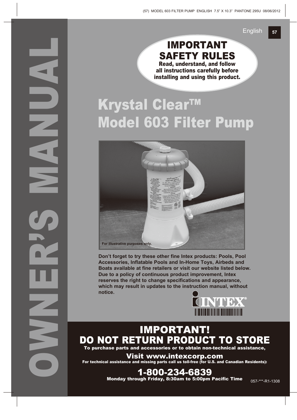 Intex 603 Krystal Clear 2013 User Manual | 12 pages