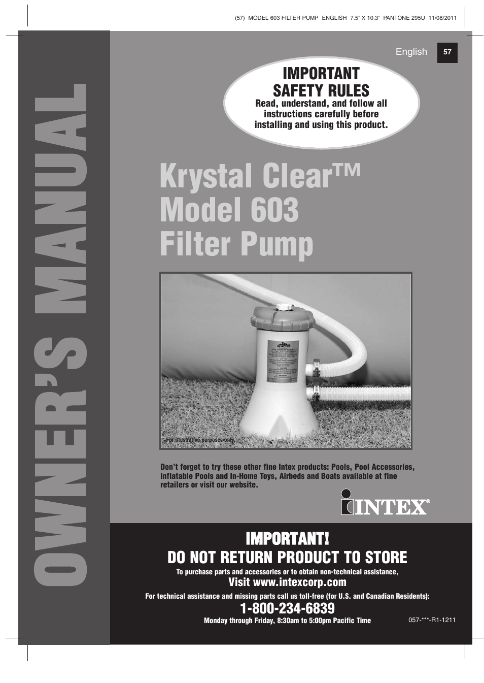 Intex 603 Krystal Clear 2012 User Manual | 14 pages