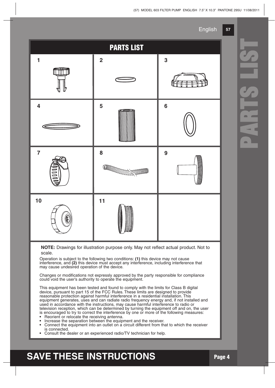 Pp aa rr tt ss ll iiss tt | Intex 603 Krystal Clear 2012 User Manual | Page 4 / 14