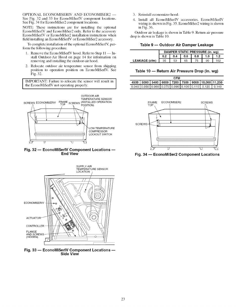 Economiserlv component locations ■ side view | Carrier 48TJ016-028 User Manual | Page 23 / 56